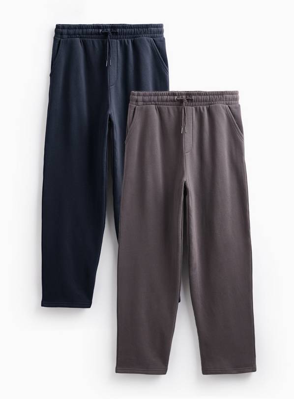 Charcoal & Navy Ultimate Relaxed Joggers 2 Pack M